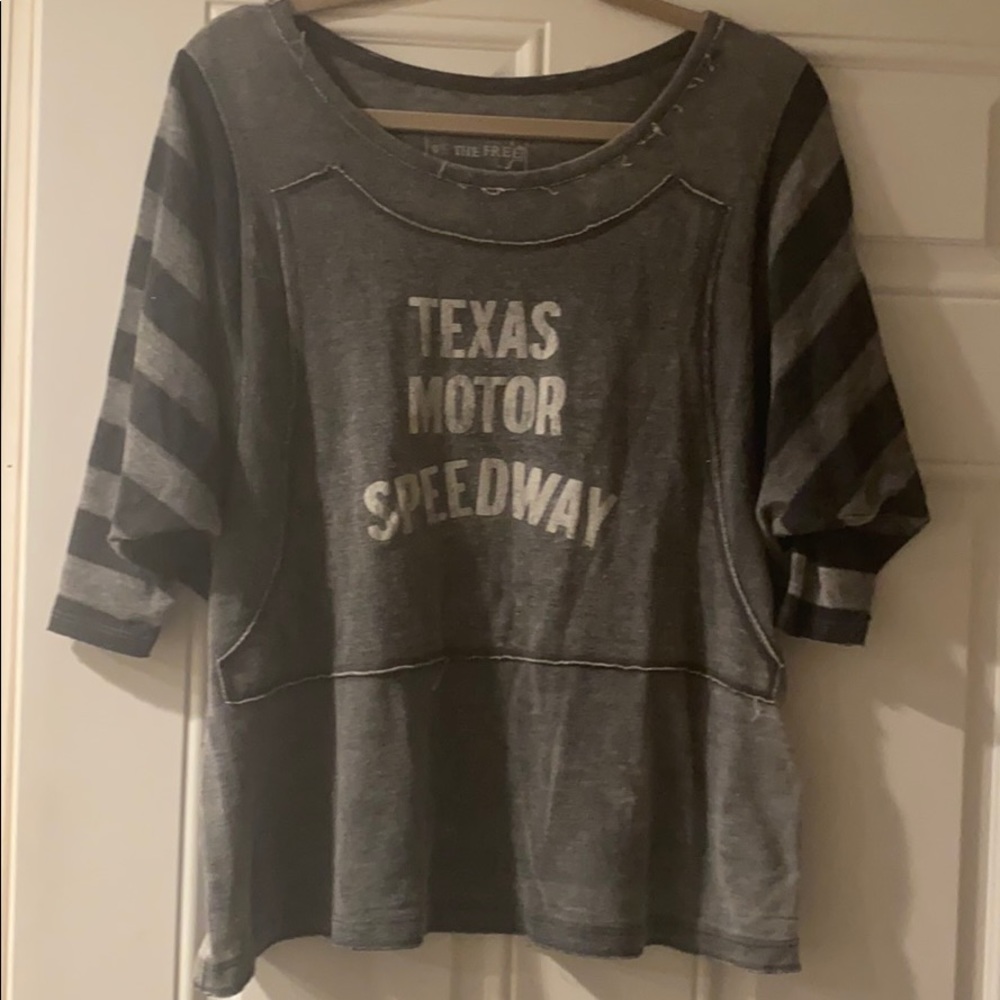 like new free people racing inspired shirt size lg